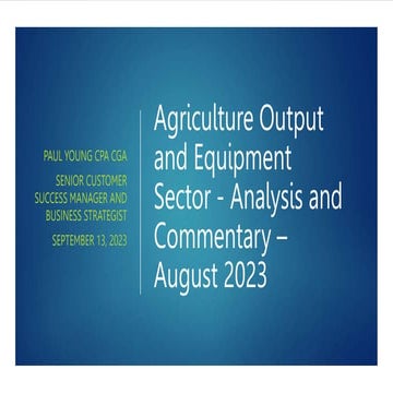 What is next for Agriculture Sector - August 2023.pptx