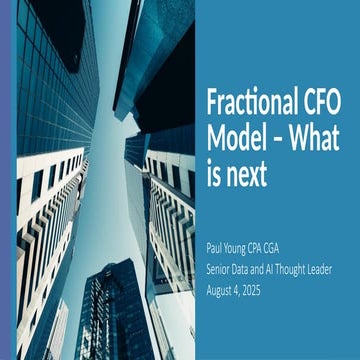 What is next for the Fractional CFO - August 2025