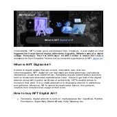 What is NFT digital art?