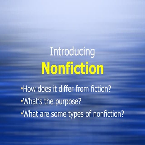 What is nonfiction 2