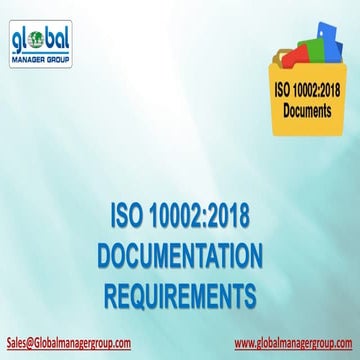 Mandatory Documents Required for ISO 10002:2018 Certification