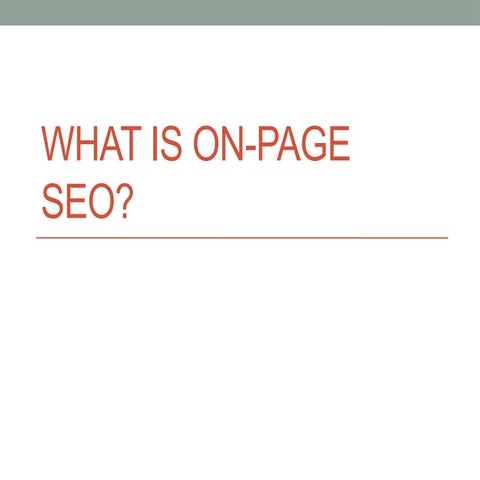 What Is On Page Seo? Learn Complete Overview