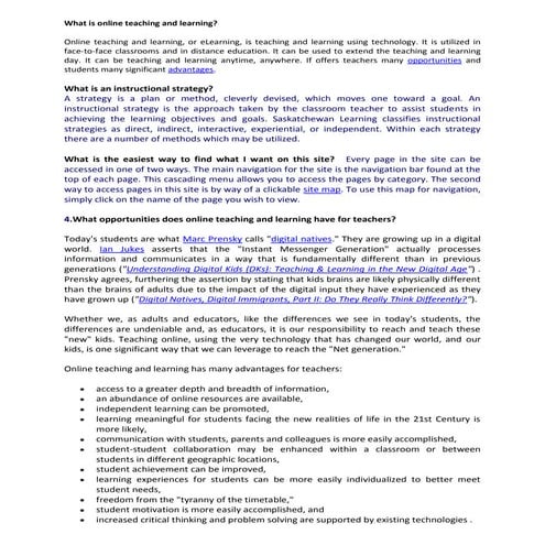 What Is Online Teaching And Learning