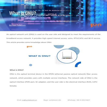 What is ONU | PDF