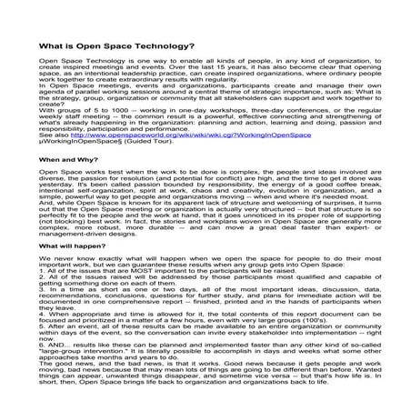 What is open space technology