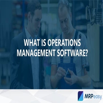 What is operations management software?