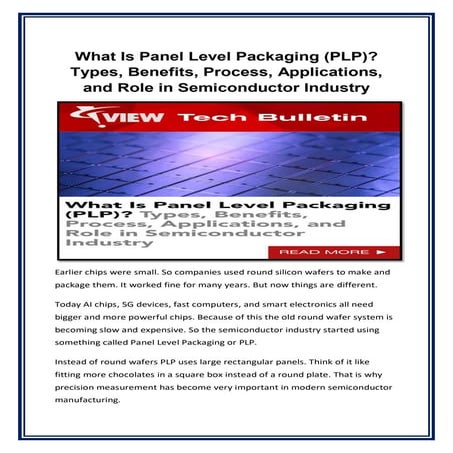 Lead Frame Measurement | VIEW Micro Metrology | PDF