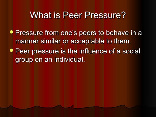 What Is Peer Pressure Updated PPT Phpapp01 Thumbnail 