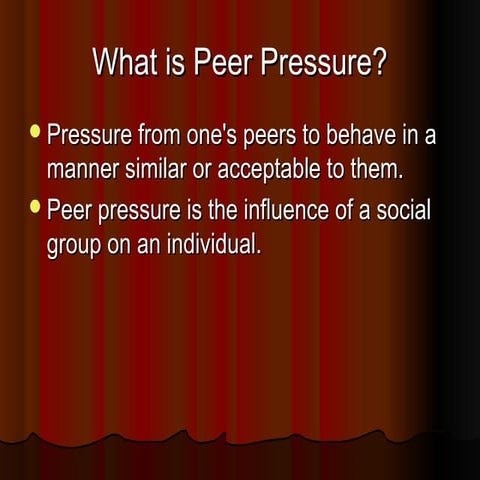 Peer Pressure Its Effects