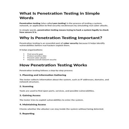 Pen Testing Explained | PPTX