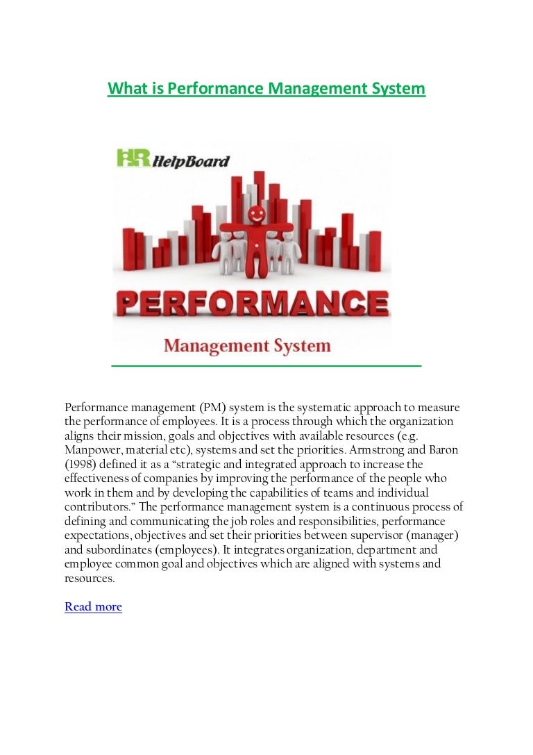 What Is Performance Management System