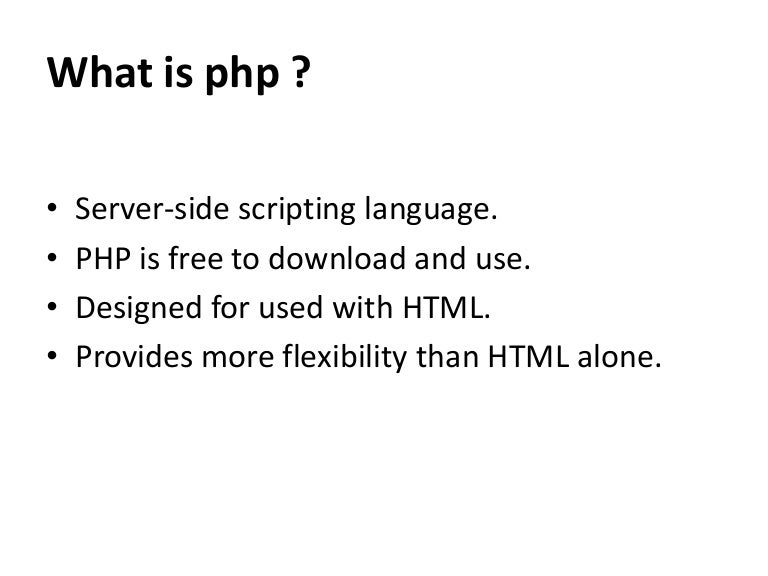 What is php
