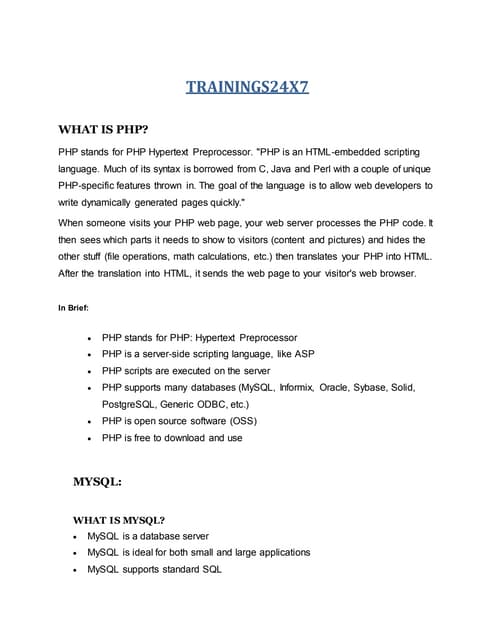 What is php | PDF