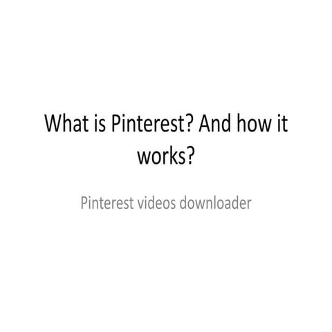 What is pinterest