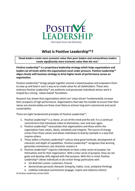 Integrated Positive Leadership Model