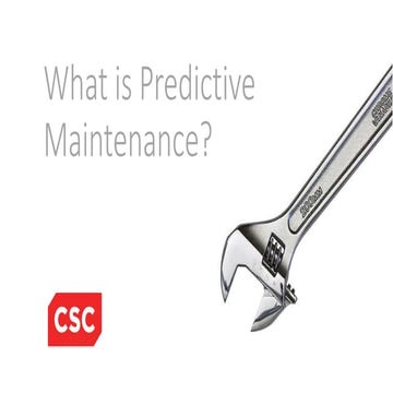 What is predictive maintenance?