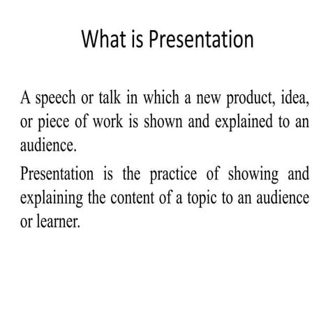 What is presentationtyuytu
