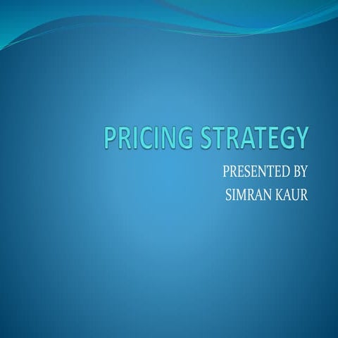 Pricing Strategy