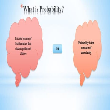 What is Probability uses define types full