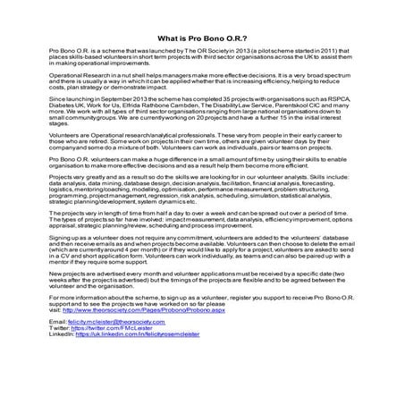 What is Pro Bono O.R.?