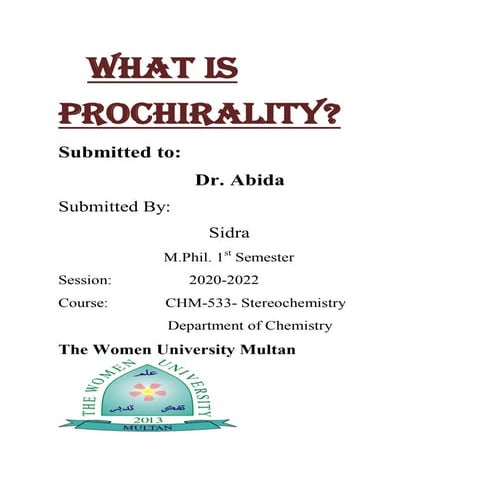 What is prochirality