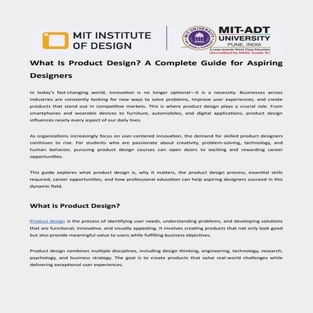 Product Design & Development: A Complete 2024 Guide | PPTX