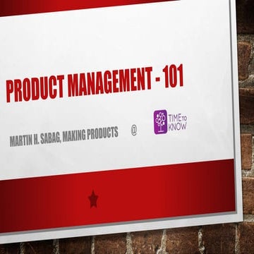 What is product management?