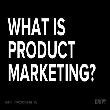 What is Product Marketing