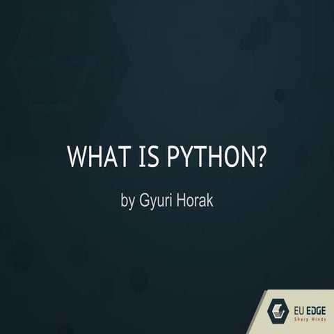 What is python | PPT