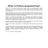 What is Python programming? | PDF