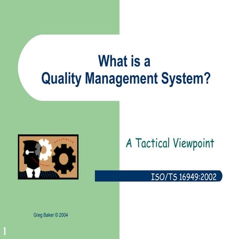 What is quality management system