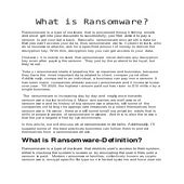 What is ransomware?