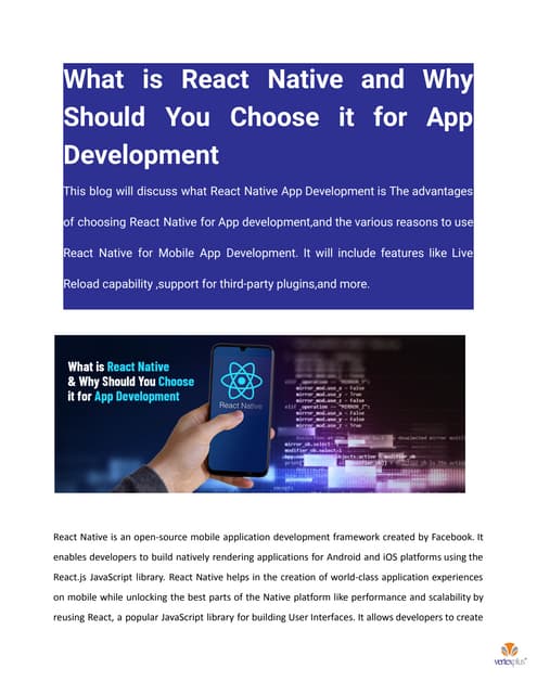 React vs React Native - Know the Difference | PDF