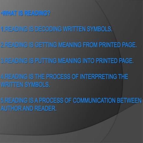What is reading