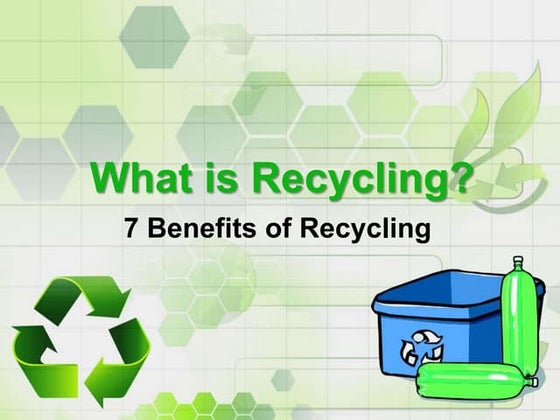 Importance of recycling | PPTX