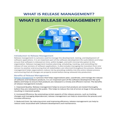 WHAT IS RELEASE MANAGEMENT?