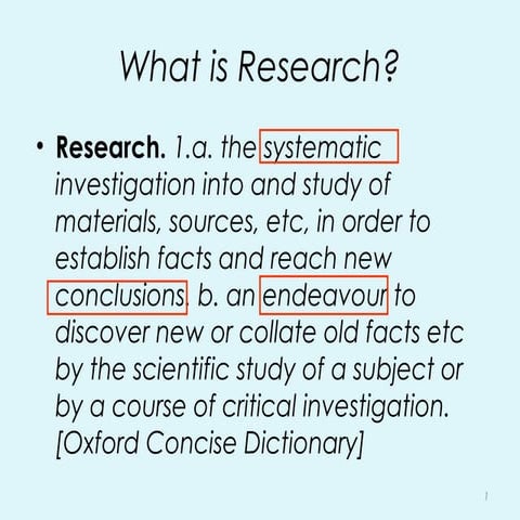 What is research lecture