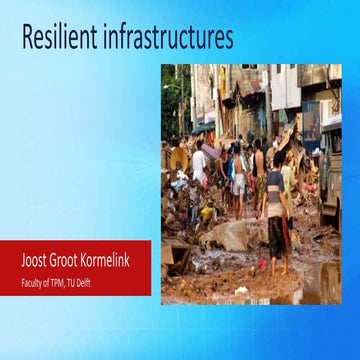 Resilient infrastuctures: brief explanation of the concept