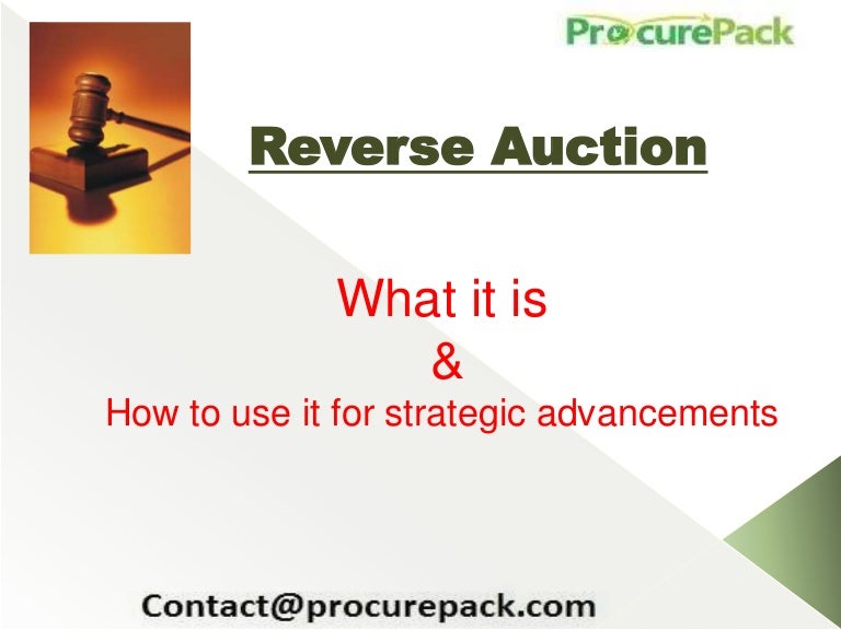 What is reverse auction