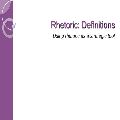What is rhetoric
