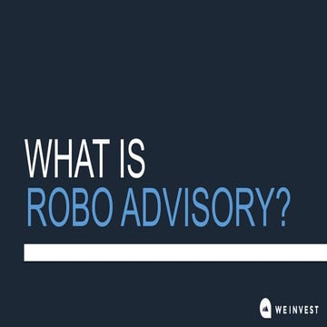 What is robo advisory?