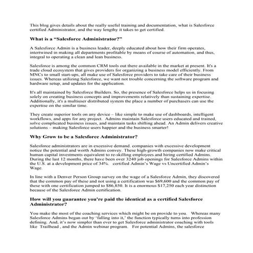 What is a salesforce administration?