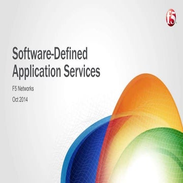 What are Software Defined Application Services