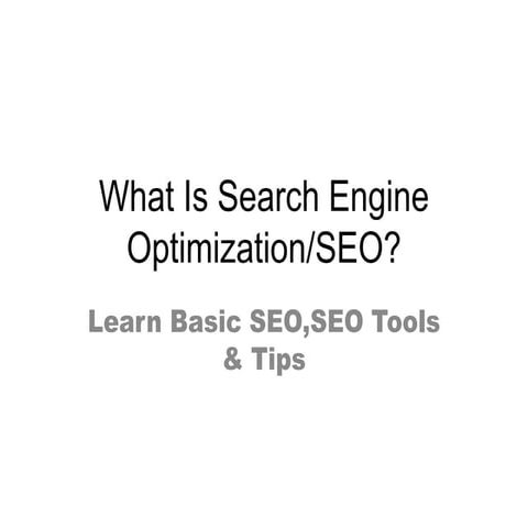 SEO Tutorial For Beginners