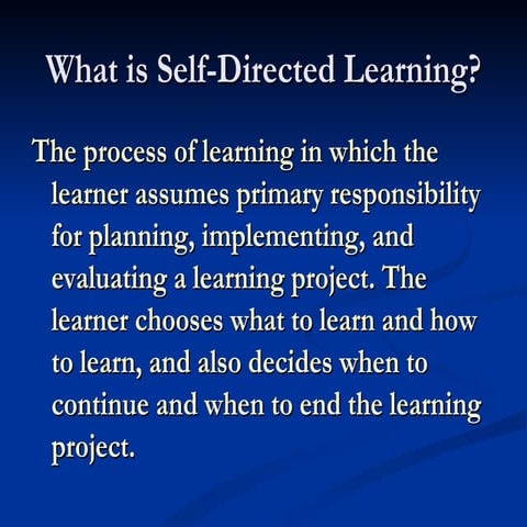 What Is Self Directed Learning