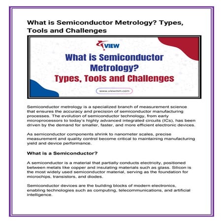 What is Semiconductor Metrology Types, Tools and Challenges