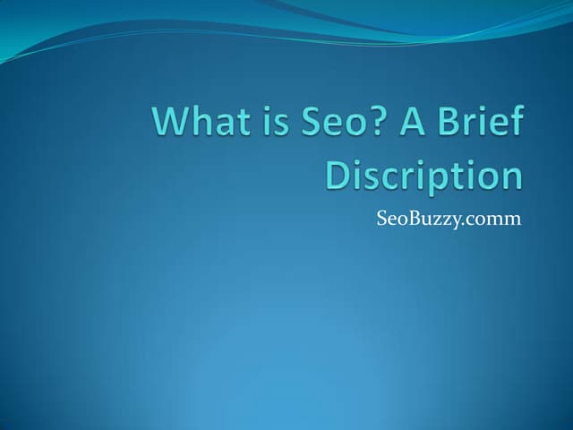 What is seo