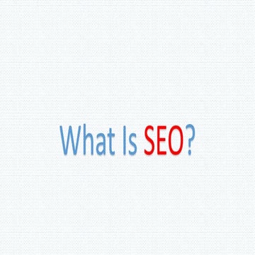 What is seo? Learn About SEO