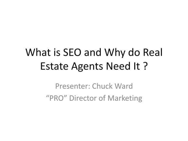 What is Real Estate Seo and Why do Real Estate Agents Need It