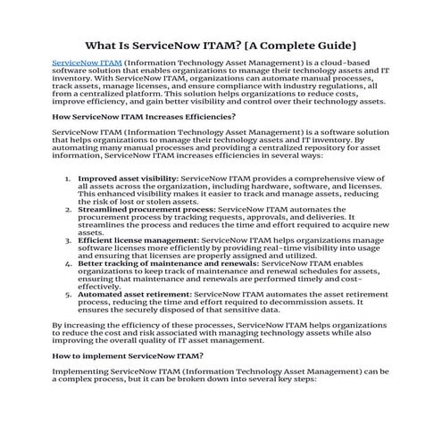 What Is ServiceNow ITAM - A Complete Guide.pdf